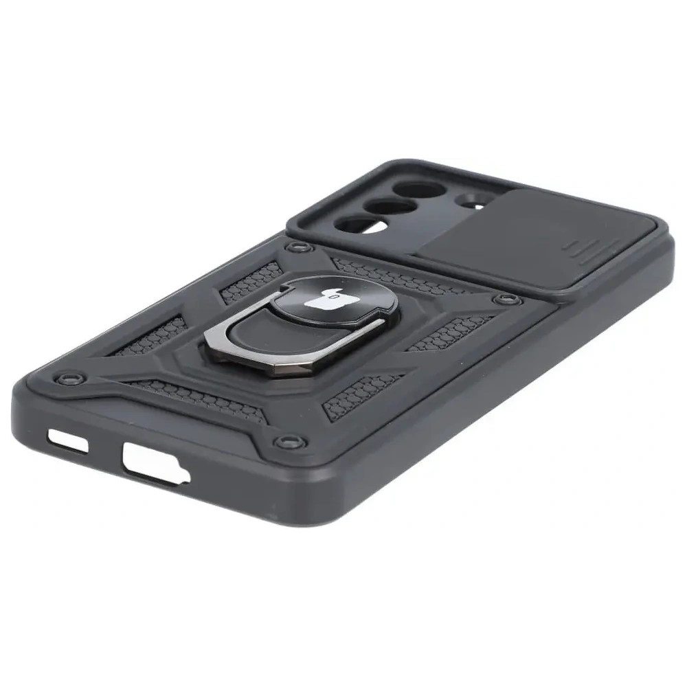 Etui Bizon Case CamShield Ring do Samsung Galaxy S21 czarne