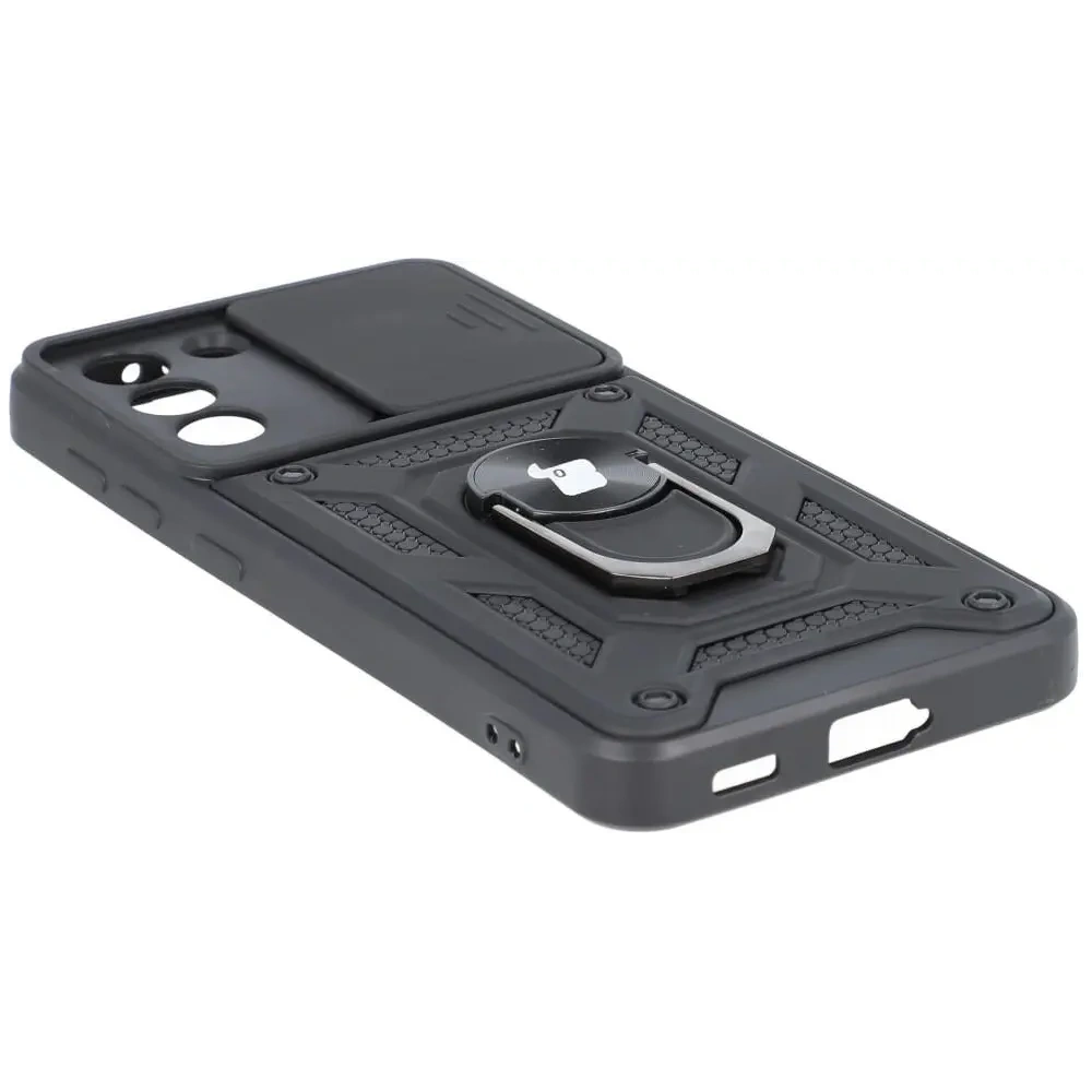 Etui Bizon Case CamShield Ring do Samsung Galaxy S21 czarne