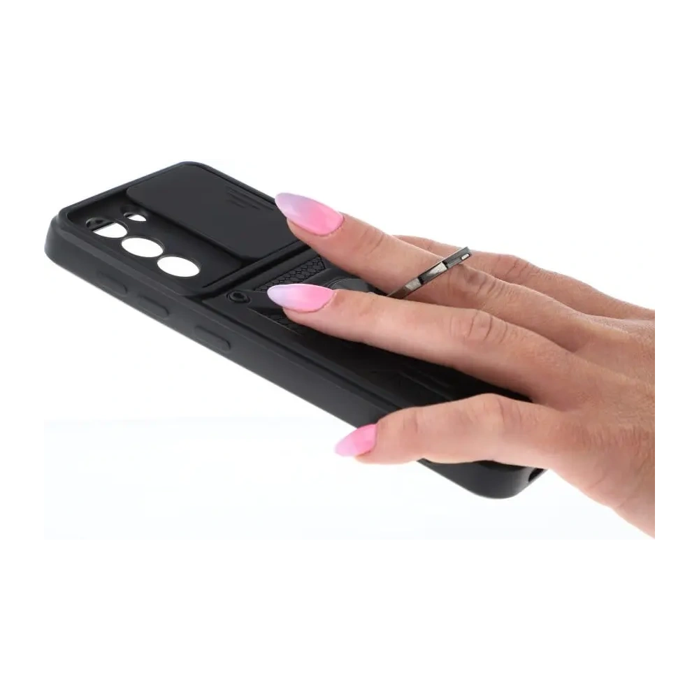 Etui Bizon Case CamShield Ring do Samsung Galaxy S21 czarne