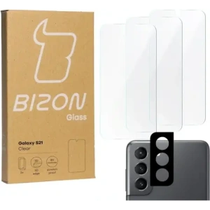 Kup Bizon üveg Átlátszó edzett üveg - 3 db. + lencse üveg Samsung Galaxy S21 5G - BIZ1481 - {ean13} - Sklep Home Screen