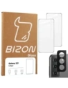 Szkło hartowane Bizon Glass Edge - [2 PACK] + ochrona na obiektyw Samsung Galaxy S21 5G czarne