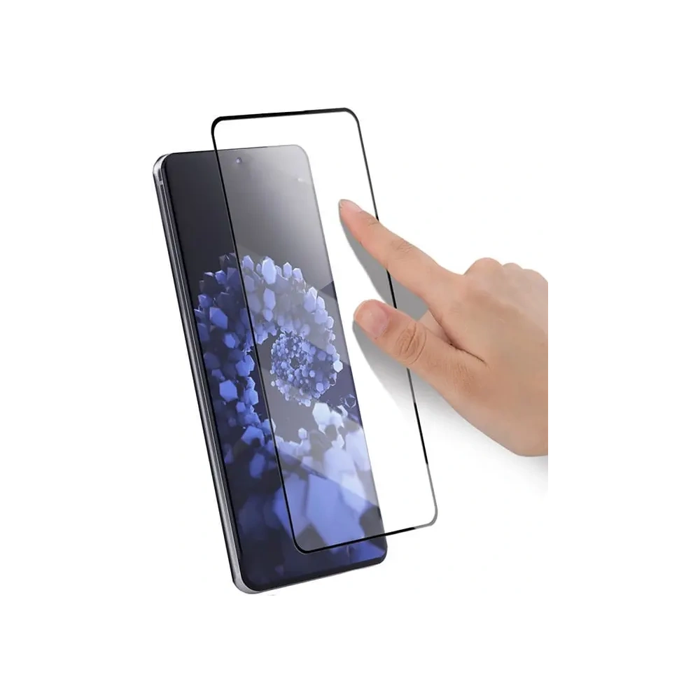 Szkło hartowane Bizon Glass Edge - [2 PACK] + ochrona na obiektyw Samsung Galaxy S21 5G czarne