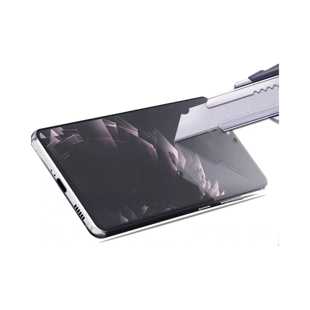 Szkło hartowane Bizon Glass Edge - [2 PACK] + ochrona na obiektyw Samsung Galaxy S21 5G czarne