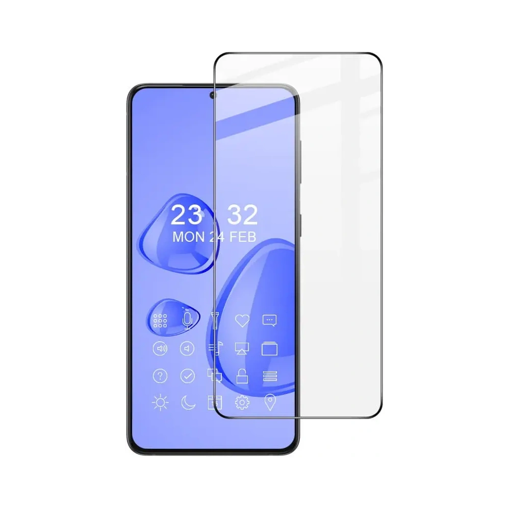 Szkło hartowane Bizon Glass Edge - [2 PACK] + ochrona na obiektyw Samsung Galaxy S21 5G czarne