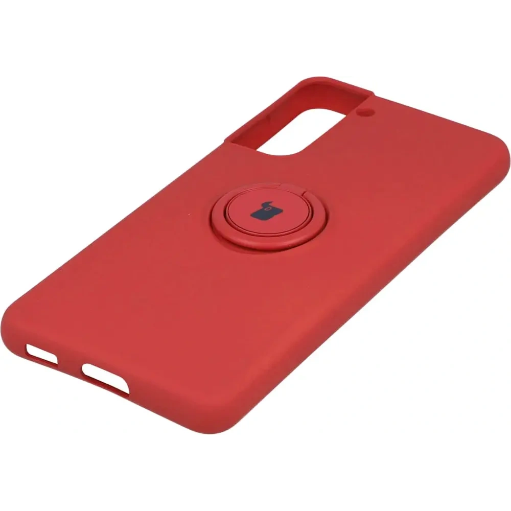 Etui Bizon Case Silicone Ring do Samsung Galaxy S21 ciemny róż