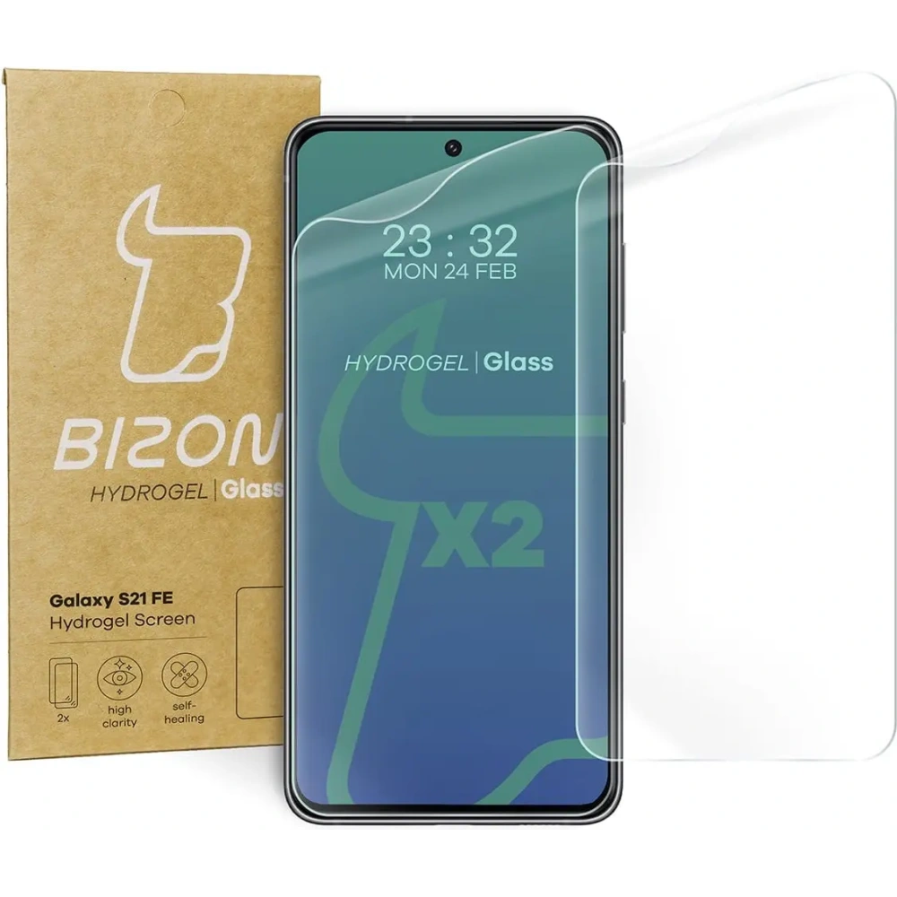 Folia hydrożelowa na ekran Bizon Glass Hydrogel Samsung Galaxy S21 FE [2 PACK]