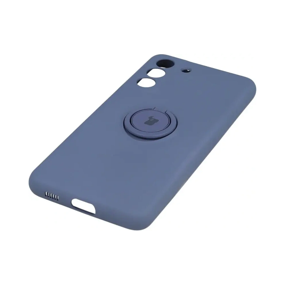 Etui Bizon Case Silicone Ring do Samsung Galaxy S21 FE szare