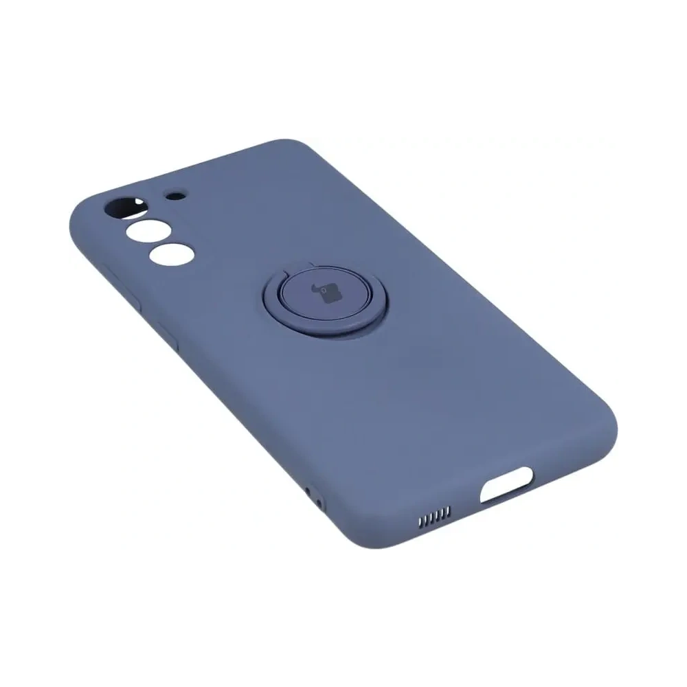 Etui Bizon Case Silicone Ring do Samsung Galaxy S21 FE szare