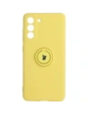 Etui Bizon Case Silicone Ring do Galaxy S21 FE, żółte