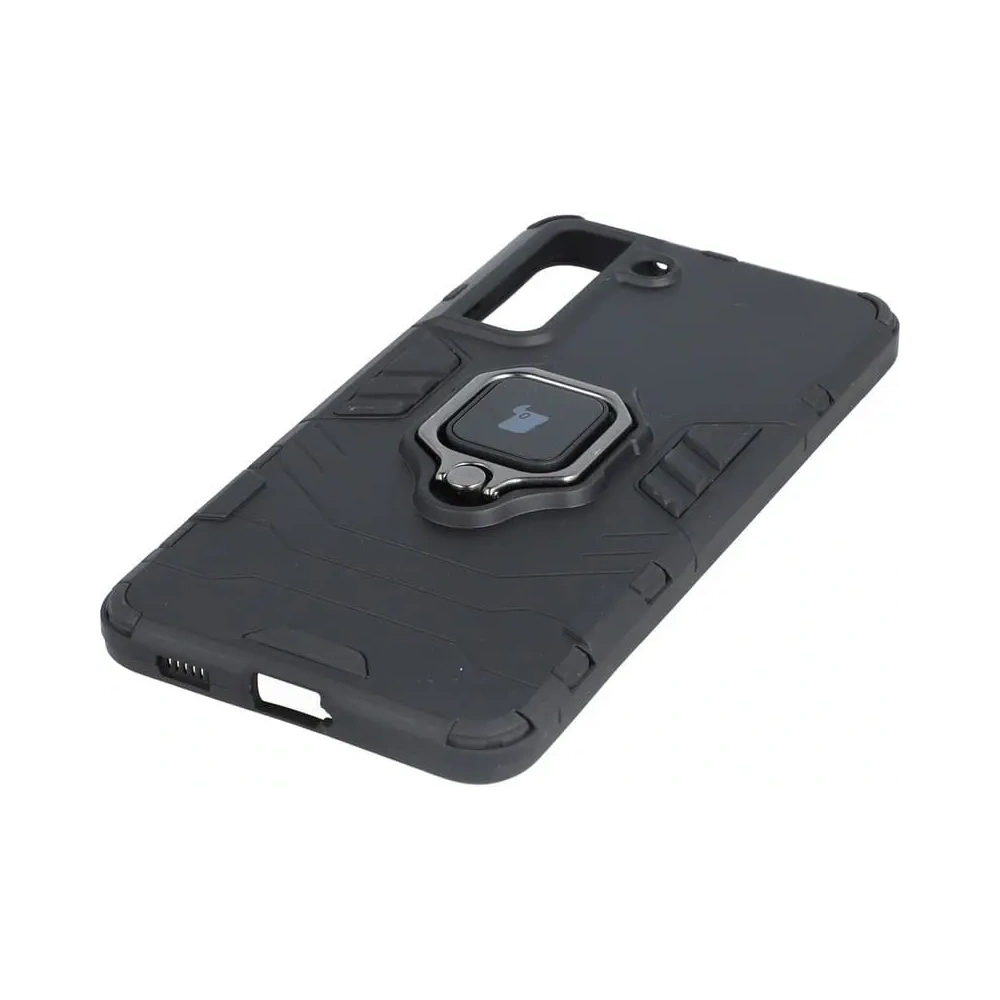 Etui Bizon Case Armor Ring do Samsung Galaxy S21 FE czarne