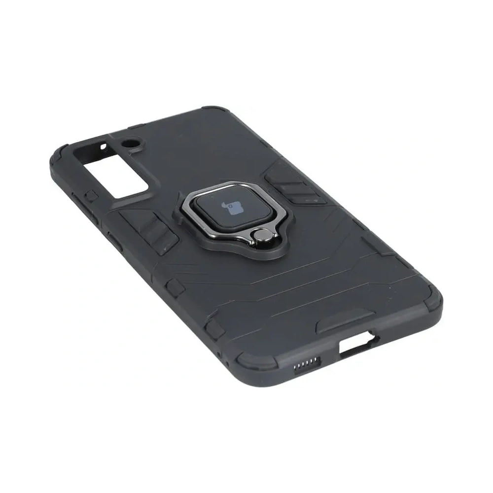 Etui Bizon Case Armor Ring do Samsung Galaxy S21 FE czarne
