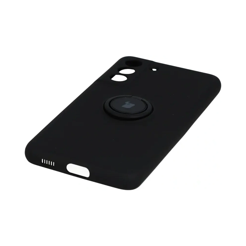 Etui Bizon Case Silicone Ring do Samsung Galaxy S21 FE czarne