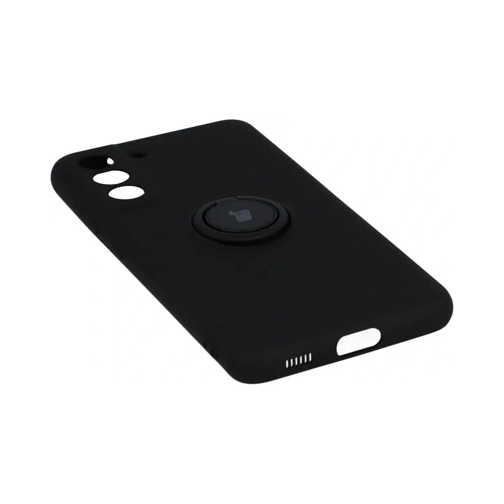 Etui Bizon Case Silicone Ring do Samsung Galaxy S21 FE czarne
