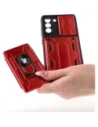 Kup Bizon Case Camshield Card Slot Ring Samsung Galaxy S21 FE roșu - BIZ7714 - {ean13} - Sklep Home Screen