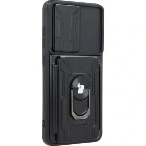 Kup Etui Bizon Case Camshield Card Slot Ring do Samsung Galaxy S21 FE czarne - BIZ7715 - {ean13} - Sklep Home Screen