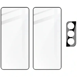 Kup 2x szkło hartowane Bizon Glass Edge + ochrona na obiektyw Samsung Galaxy S21 FE czarne - BIZ7716 - {ean13} - Sklep Home Screen