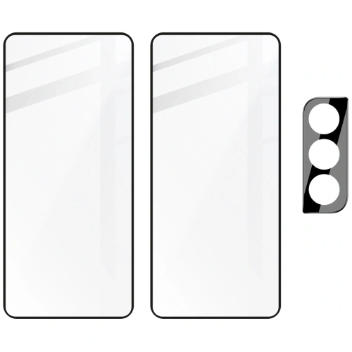 Kup 2x szkło hartowane Bizon Glass Edge + ochrona na obiektyw Samsung Galaxy S21 FE czarne - BIZ7716 - {ean13} - Sklep Home Screen