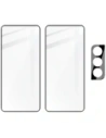 Kup 2x szkło hartowane Bizon Glass Edge + ochrona na obiektyw Samsung Galaxy S21 FE czarne - BIZ7716 - {ean13} - Sklep Home Screen