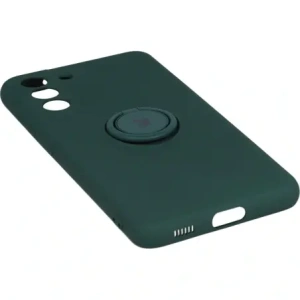 Kup Etui Bizon Case Silicone Ring do Samsung Galaxy S21 FE ciemnozielone - BIZ7717 - {ean13} - Sklep Home Screen