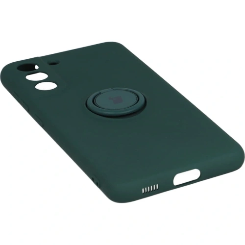 Kup Etui Bizon Case Silicone Ring do Galaxy S21 FE, ciemnozielone - BIZ7717 - {ean13} - Sklep Home Screen