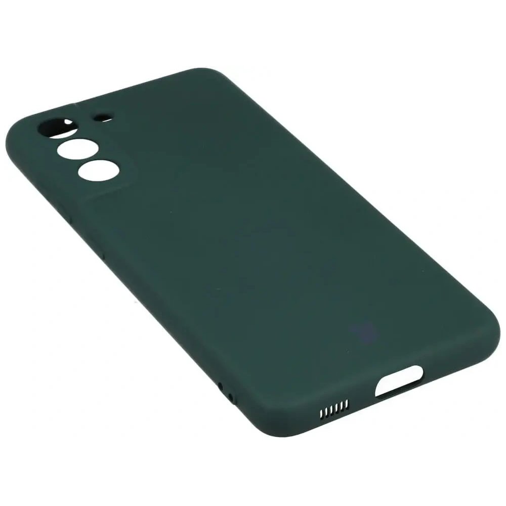 Etui Bizon Case Silicone do Samsung Galaxy S21 FE ciemnozielone