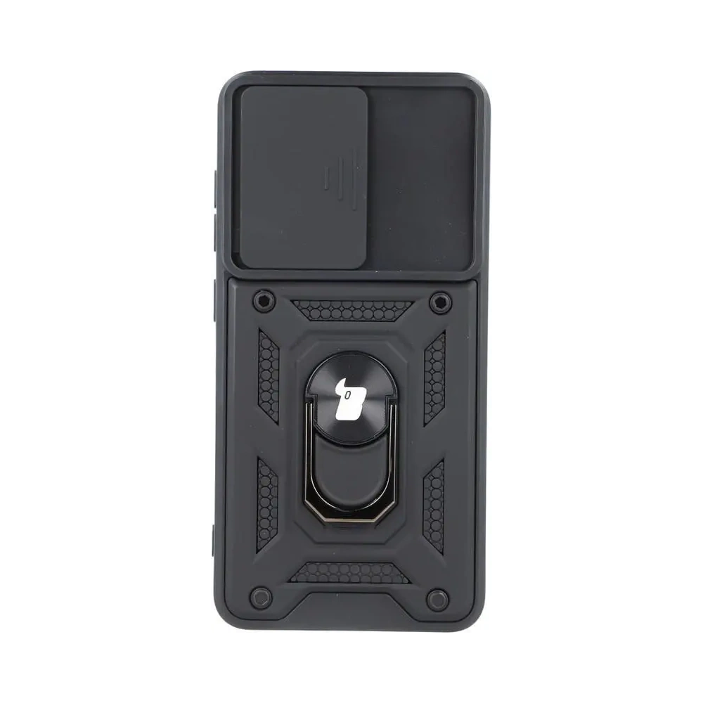 Etui Bizon Case CamShield Ring do Samsung Galaxy S21 FE czarne