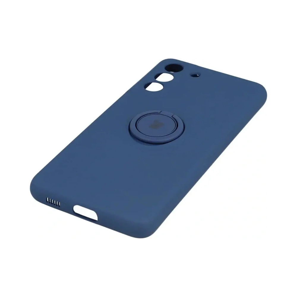 Etui Bizon Case Silicone Ring do Samsung Galaxy S21 FE granatowe