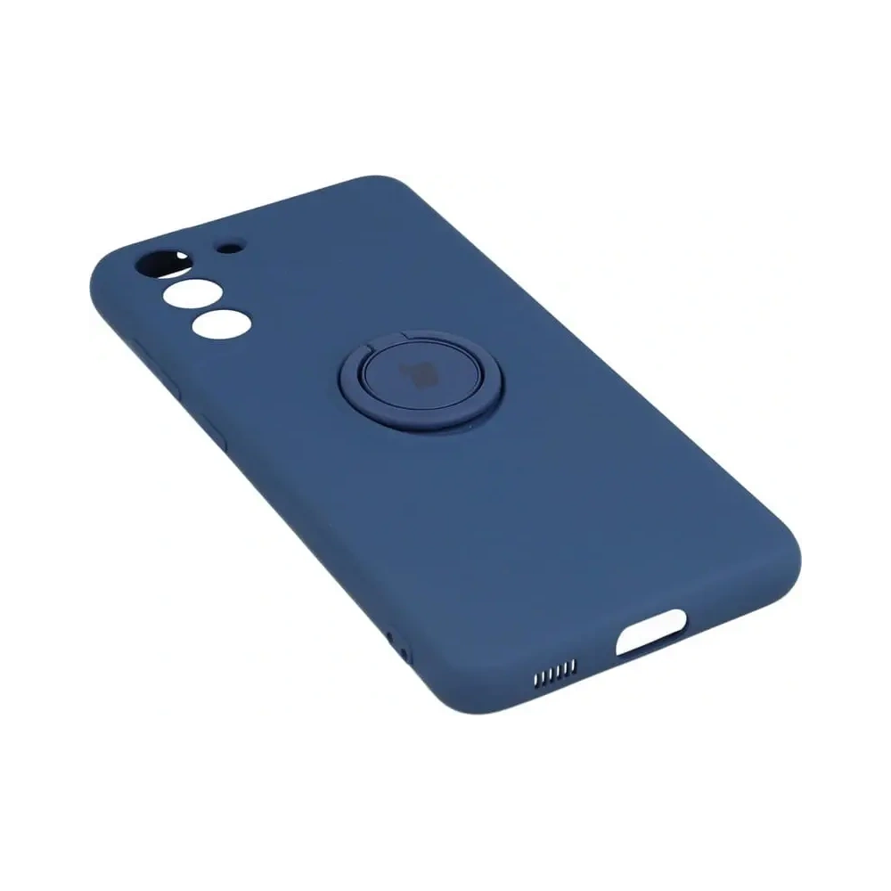 Etui Bizon Case Silicone Ring do Samsung Galaxy S21 FE granatowe