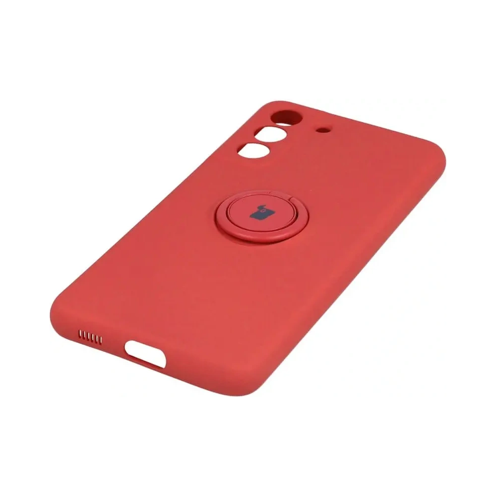 Etui Bizon Case Silicone Ring do Samsung Galaxy S21 FE ciemny róż