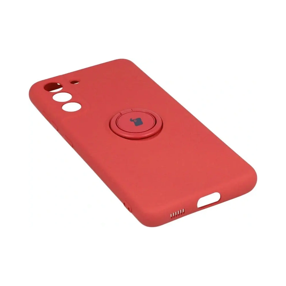 Etui Bizon Case Silicone Ring do Samsung Galaxy S21 FE ciemny róż