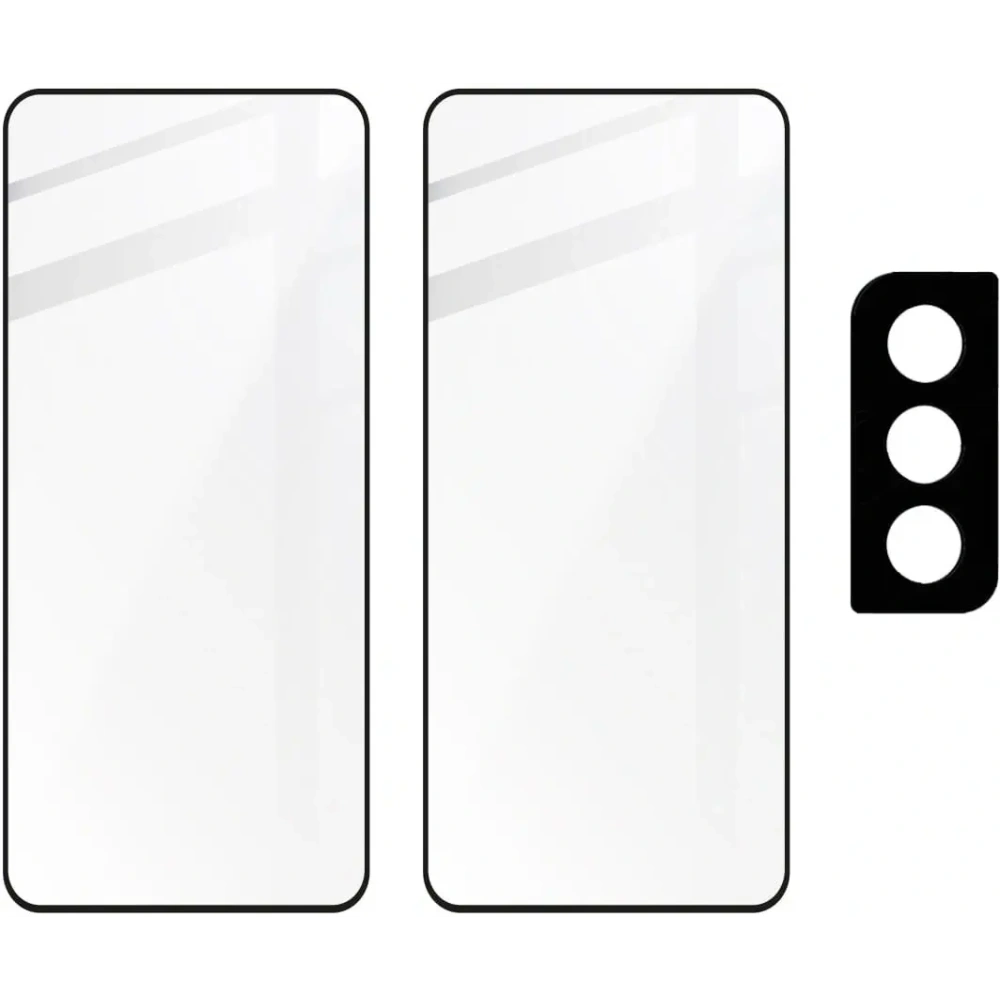 2x szkło hartowane Bizon Glass Edge + ochrona na obiektyw Samsung Galaxy S21 Plus 5G czarne