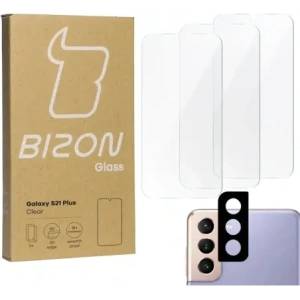 Buy Bizon Glass Clear tempered glass - 3 pcs. + lens glass Samsung Galaxy S21 Plus 5G - BIZ1520 - {ean13} - Home Screen Store Europe