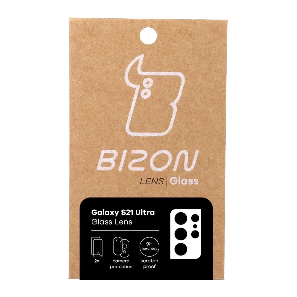 Szkło na aparat Bizon Glass Lens do Samsung Galaxy S21 Ultra [2 PACK]