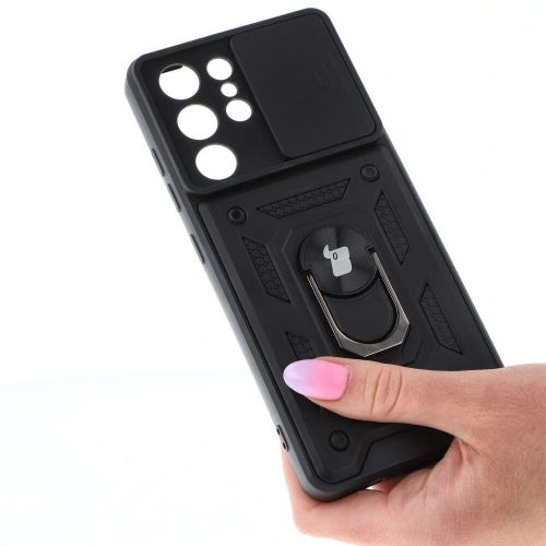 Kup Bizon Case CamShield Ring Samsung Galaxy S21 Ultra negru - BIZ7733 - {ean13} - Sklep Home Screen