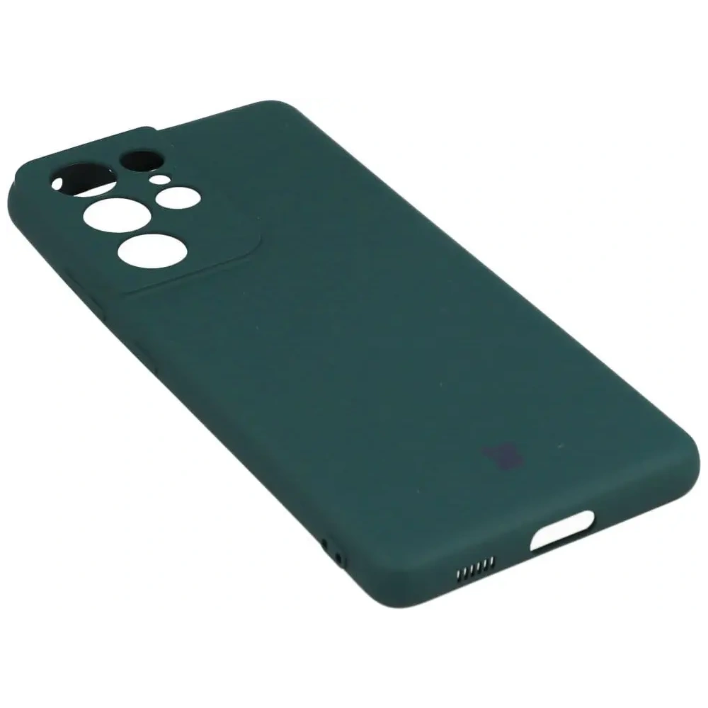 Etui Bizon Case Silicone do Samsung Galaxy S21 Ultra ciemnozielone