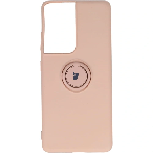 Kup Etui Bizon Case Silicone Ring do Galaxy S21 Ultra, jasnoróżowe - BIZ7738 - {ean13} - Sklep Home Screen