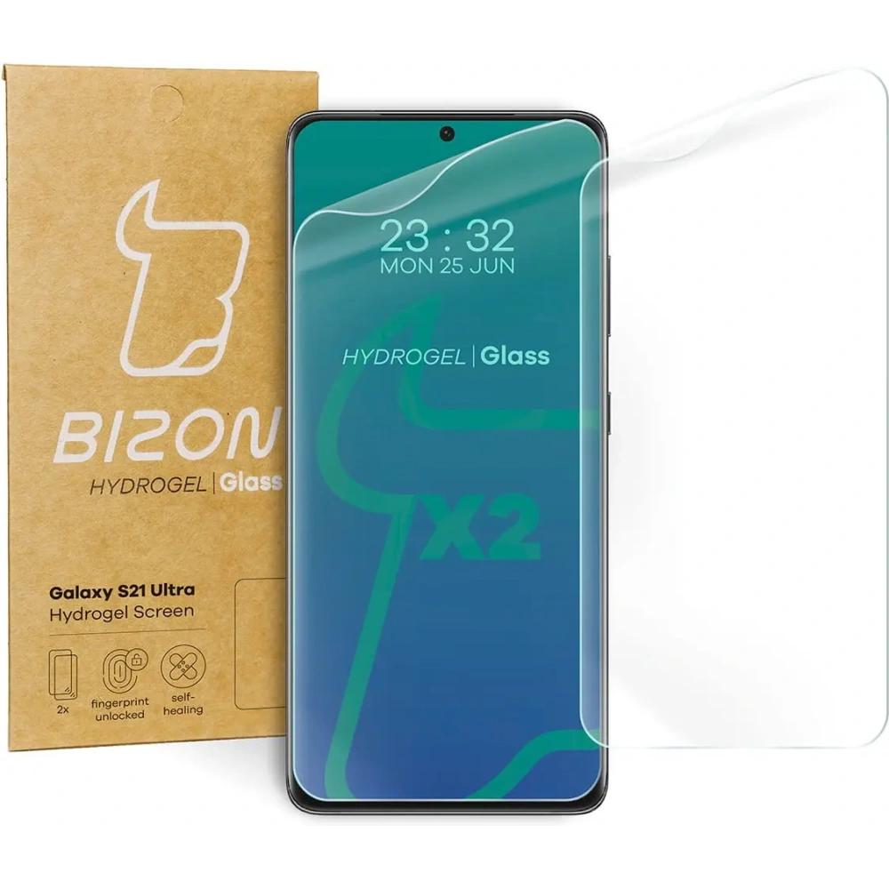 Folia hydrożelowa na ekran Bizon Glass Hydrogel Samsung Galaxy S21 Ultra [2 PACK]