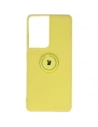 Bizon Case Silicone Ring Samsung Galaxy S21 Ultra yellow