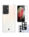 Bizon Case Clear Pack case + 2x screen film + lens protector Samsung Galaxy S21 Ultra clear