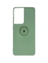 Bizon Case Silicone Ring Samsung Galaxy S21 Ultra light green