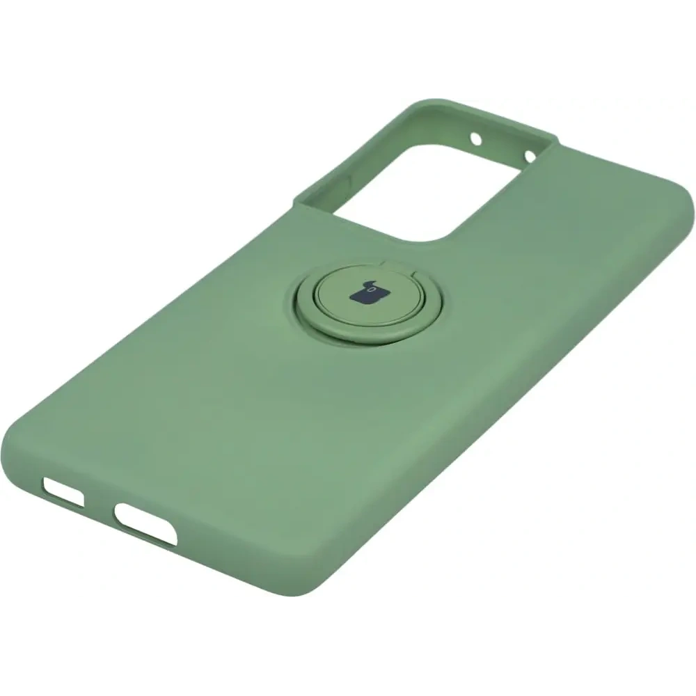 Etui Bizon Case Silicone Ring do Samsung Galaxy S21 Ultra jasnozielone