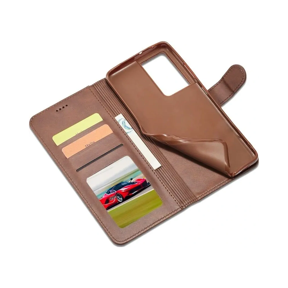 Etui Bizon Case Wallet do Samsung Galaxy S21 Ultra brązowe