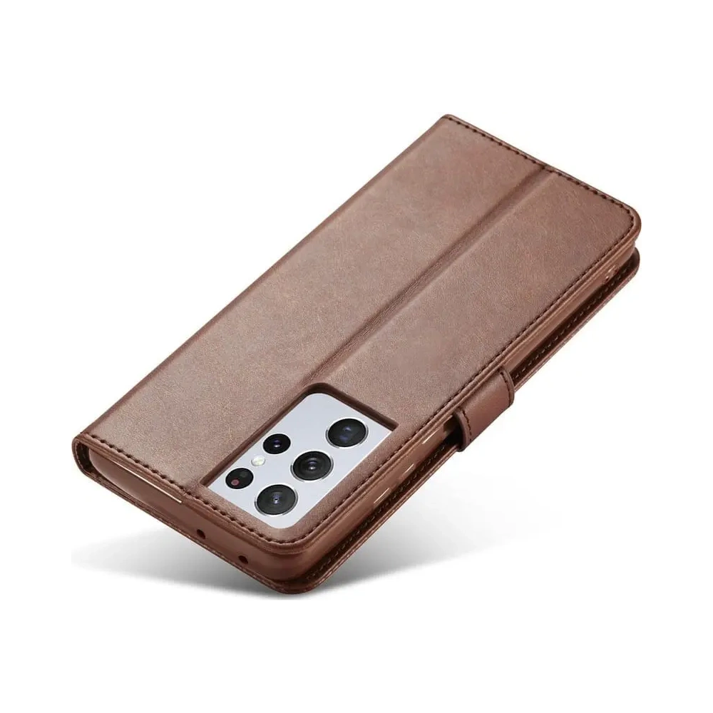 Etui Bizon Case Wallet do Samsung Galaxy S21 Ultra brązowe