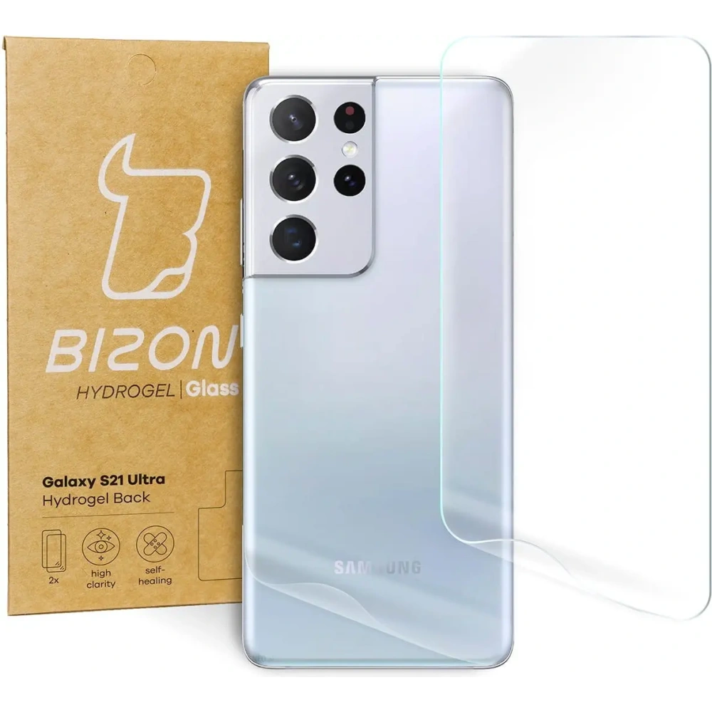 Folia hydrożelowa na tył Bizon Glass Hydrogel Samsung Galaxy S21 Ultra [2 PACK]