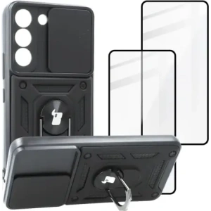 Kup Bizon Case Camshield Pack carcasă + 2x sticlă de protecție Samsung Galaxy S22 neagră - BIZ7746 - {ean13} - Sklep Home Screen