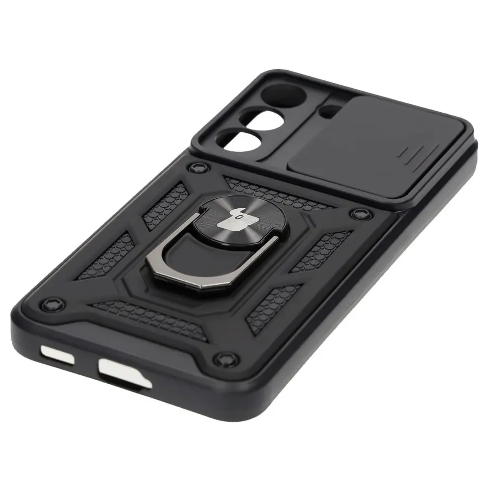 Etui + 2x szkło na ekran Bizon Case Camshield Pack do Samsung Galaxy S22 czarne