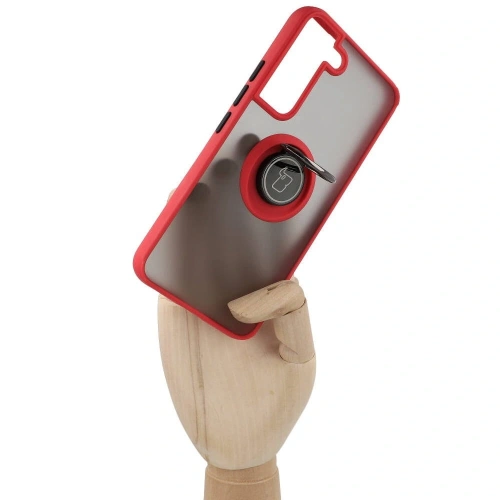 Kup Bizon Case Hybrid Ring Samsung Galaxy S22 füstös piros kerettel - BIZ7747 - {ean13} - Sklep Home Screen
