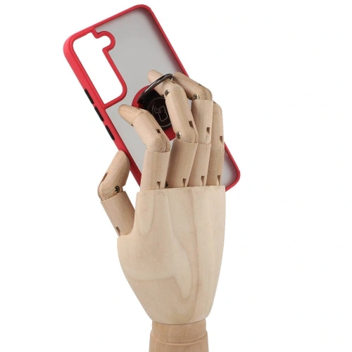 Kup Bizon Case Hybrid Ring Samsung Galaxy S22 fumurie cu un cadru roșu - BIZ7747 - {ean13} - Sklep Home Screen
