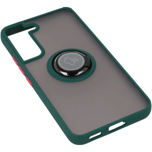 Kup Bizon Case Hybrid Ring Samsung Galaxy S22 fumurie cu un cadru verde închis - BIZ1550 - {ean13} - Sklep Home Screen