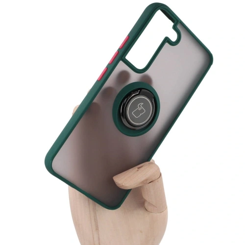 Kup Bizon Case Hybrid Ring Samsung Galaxy S22 fumurie cu un cadru verde închis - BIZ1550 - {ean13} - Sklep Home Screen